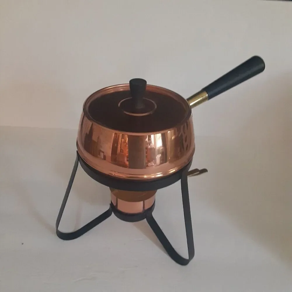 Vintage Coppercraft Guild Fondue Set Great Decor Or Practical Use 4pc